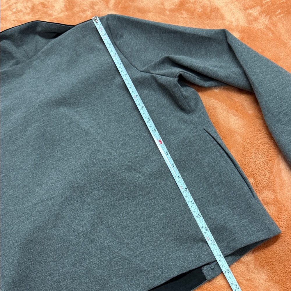 Free People Charcoal and Black Asymmetrical Sweatshirt - Picture 2 of 4